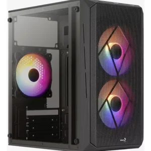 GABINETE AEROCOOL CS-107-A-BK-V2 FRGB (MICRO-ATX/MINI-ATX) (3FAN/ACRILICO)