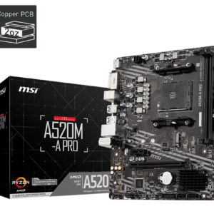 MOTHER MSI A520M-A PRO AM4 H/DVI M.2