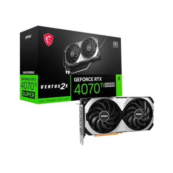 PLACA MSI RTX 4070 TI SUPER VENTUS 2X 16GB OC DDR6 BLACK