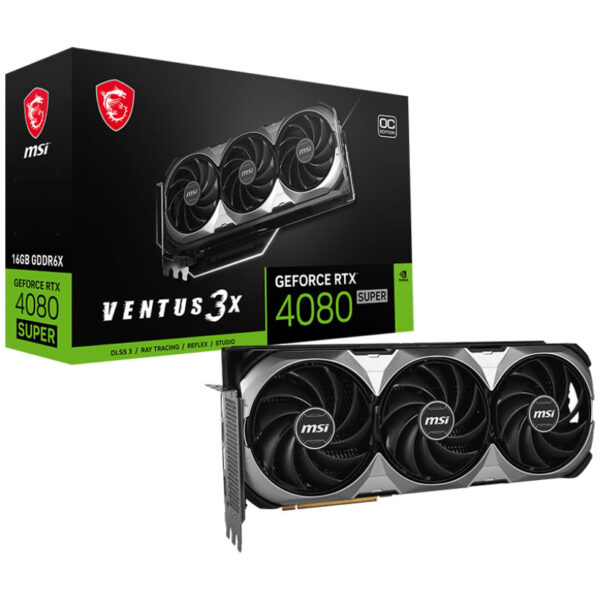 PLACA MSI RTX 4080 SUPER VENTUS 3X 16GB OC DDR6 BLACK