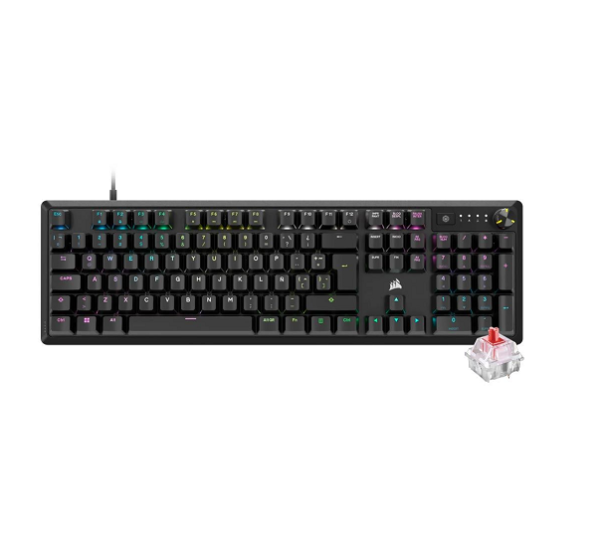 Teclado Corsair K70 RGB CORE Mecanico Red Black